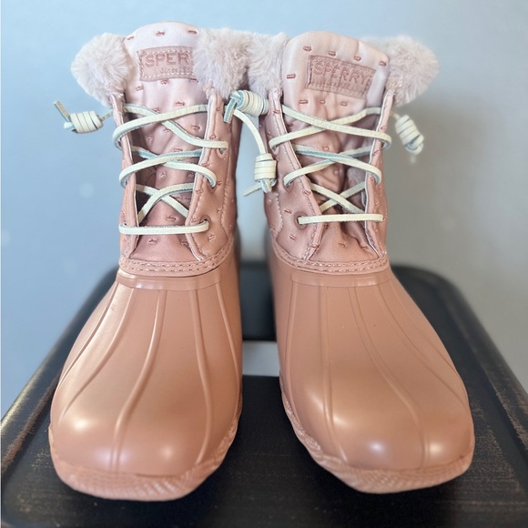 Sperry Women's Saltwater Shibori Rose Duck Boots - Picture 2 of 9